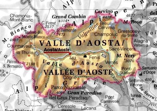 Montagna della Valle D'Aosta (Cartografia)